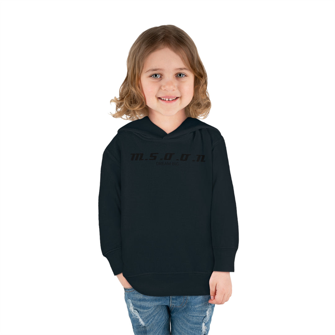 MSOON Toddler Pullover Fleece Hoodie (Black Lettering)