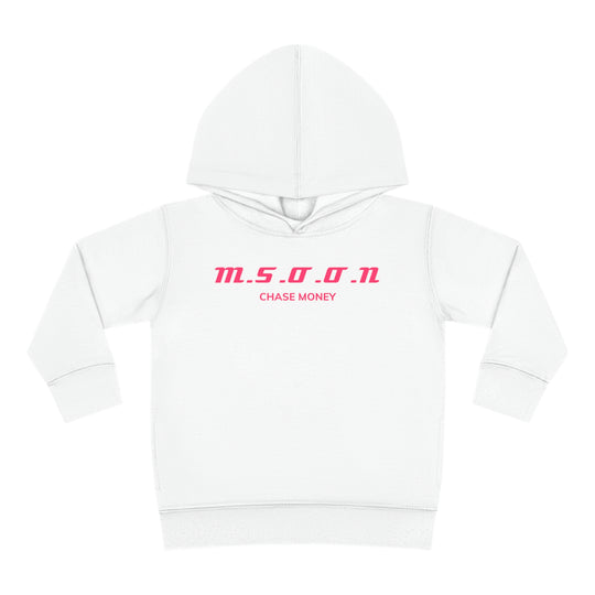 MSOON Toddler Pullover Fleece Hoodie (pink Lettering)