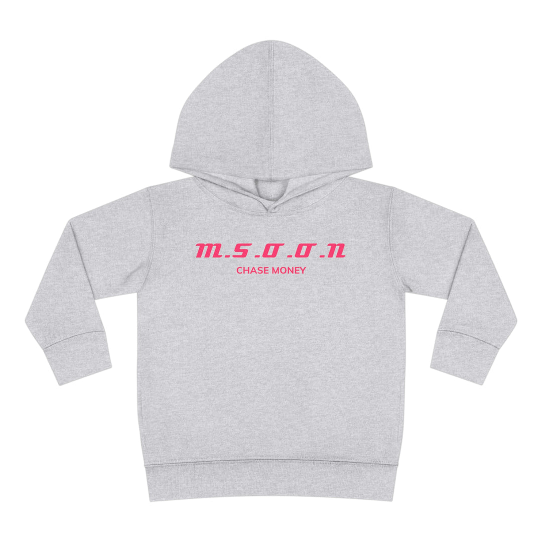 MSOON Toddler Pullover Fleece Hoodie (pink Lettering)