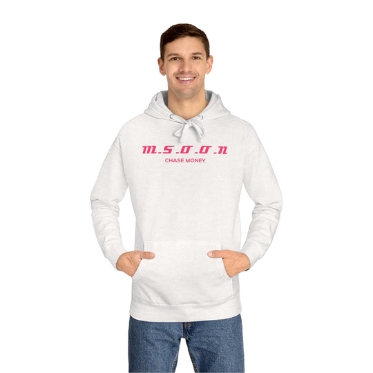 MSOON Unisex Fleece Hoodie (Pink Lettering)