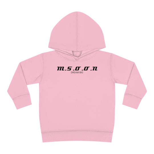 MSOON Toddler Pullover Fleece Hoodie (Black Lettering)