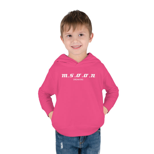 MSOON Toddler Pullover Fleece Hoodie (White Lettering)