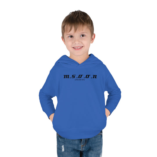 MSOON Toddler Pullover Fleece Hoodie (Black Lettering)