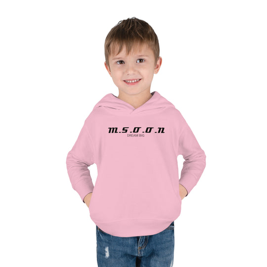 MSOON Toddler Pullover Fleece Hoodie (Black Lettering)