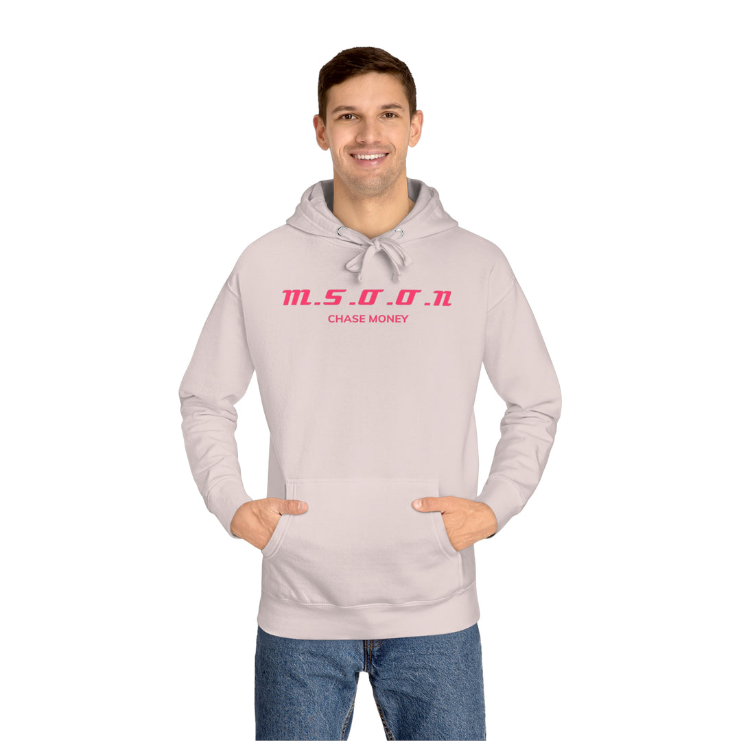 MSOON Unisex Fleece Hoodie (Pink Lettering)