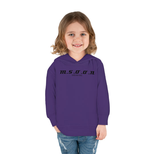 MSOON Toddler Pullover Fleece Hoodie (Black Lettering)