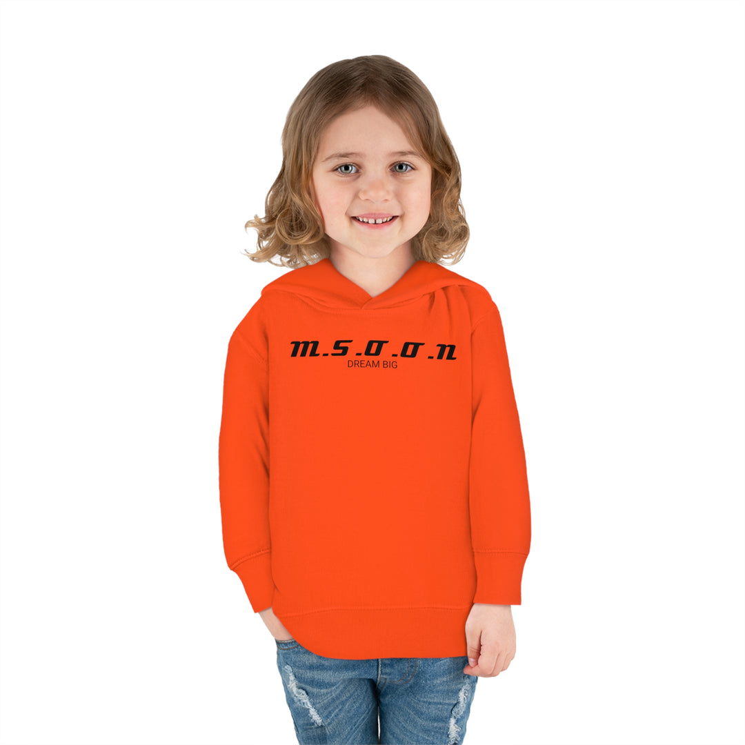 MSOON Toddler Pullover Fleece Hoodie (Black Lettering)