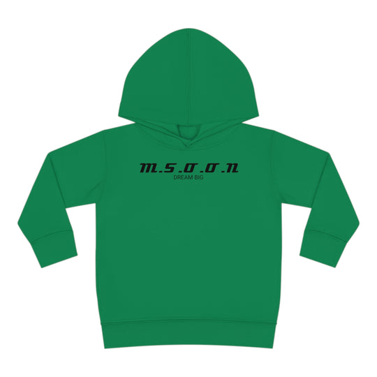 MSOON Toddler Pullover Fleece Hoodie (Black Lettering)