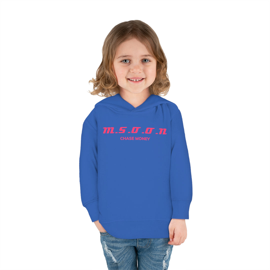 MSOON Toddler Pullover Fleece Hoodie (pink Lettering)