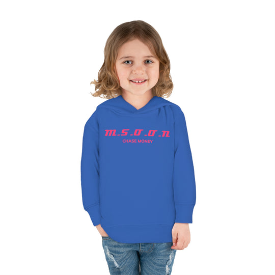 MSOON Toddler Pullover Fleece Hoodie (pink Lettering)