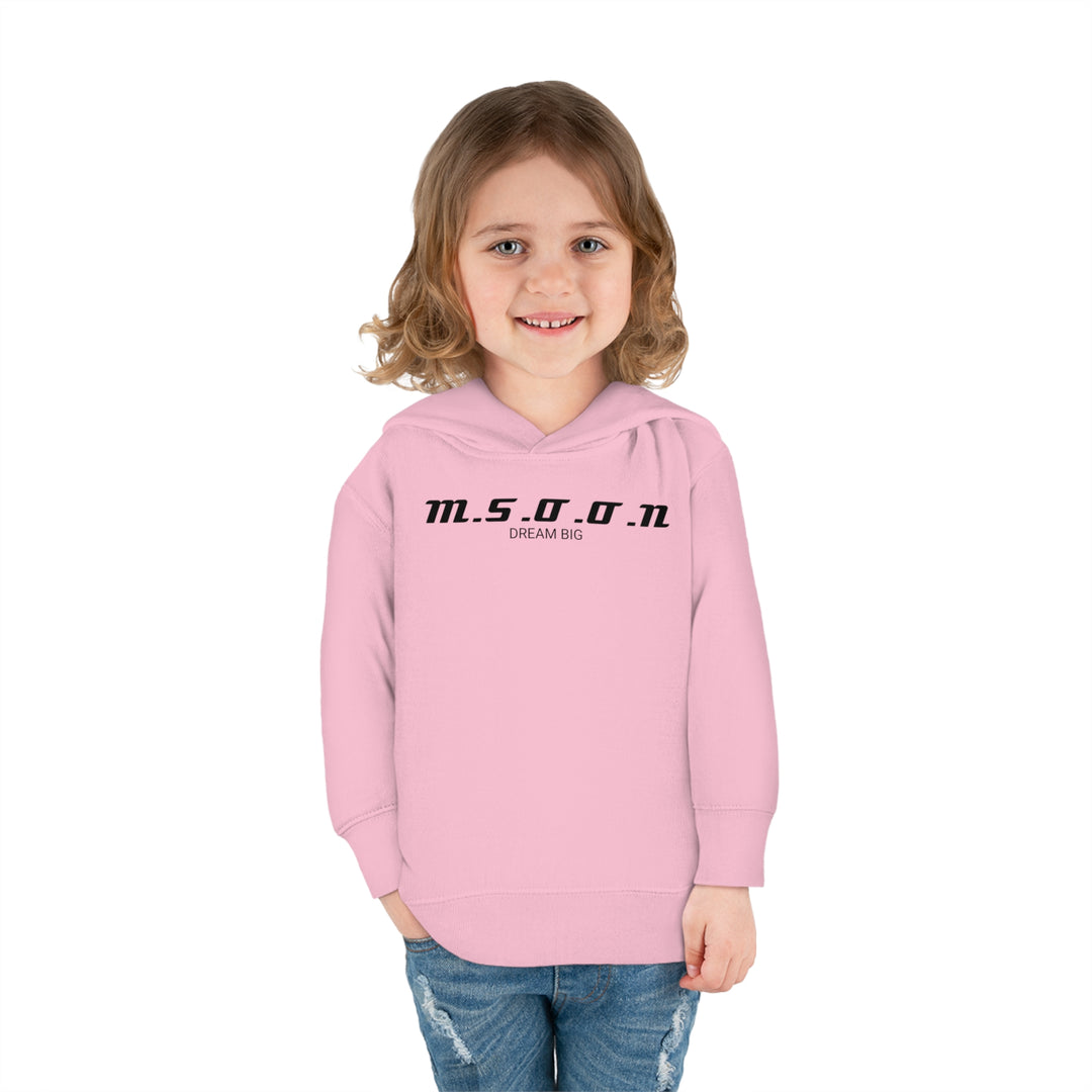 MSOON Toddler Pullover Fleece Hoodie (Black Lettering)