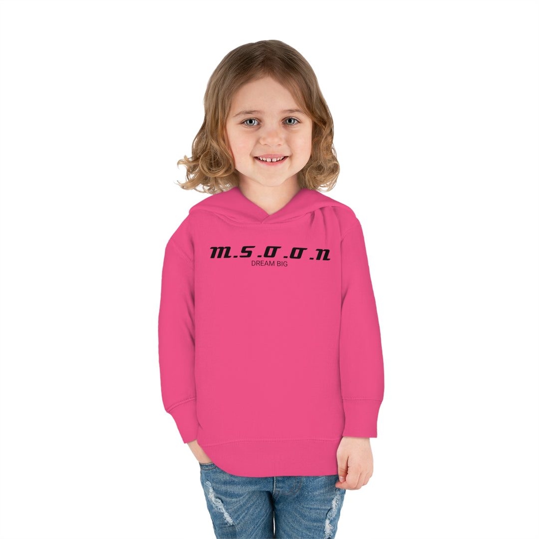 MSOON Toddler Pullover Fleece Hoodie (Black Lettering)