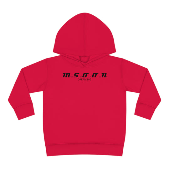 MSOON Toddler Pullover Fleece Hoodie (Black Lettering)