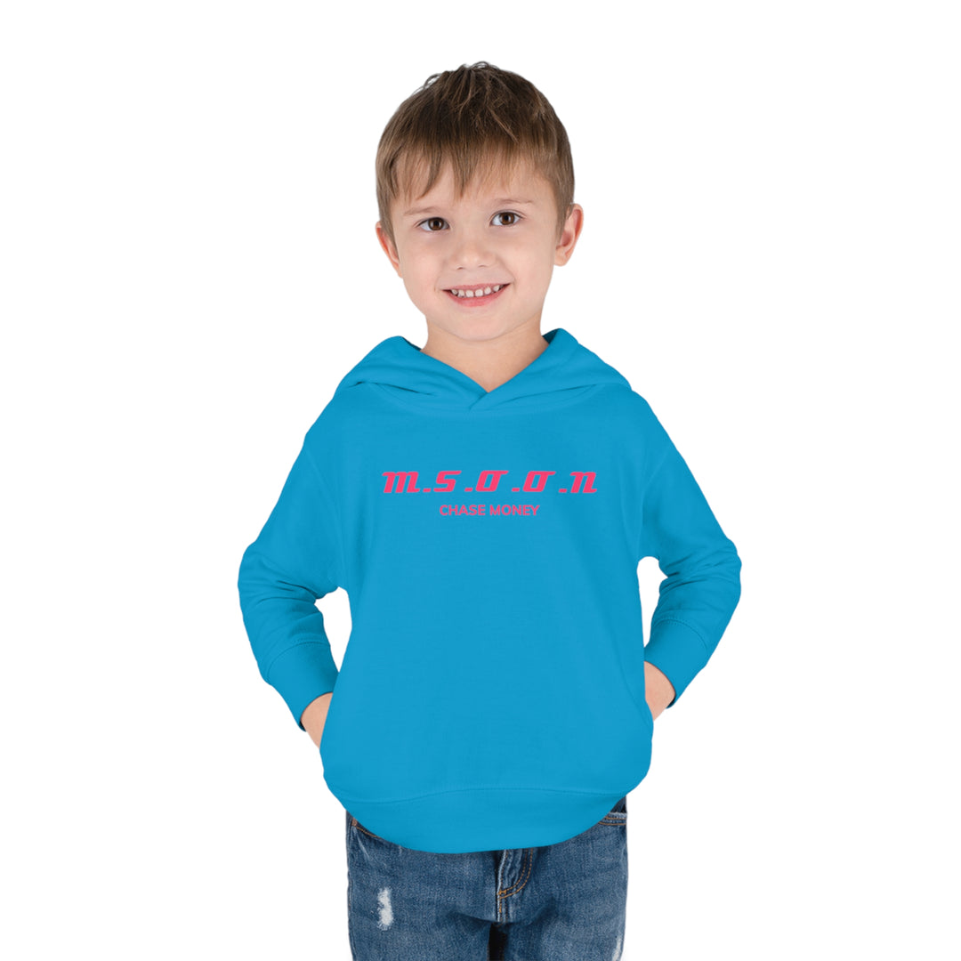 MSOON Toddler Pullover Fleece Hoodie (pink Lettering)