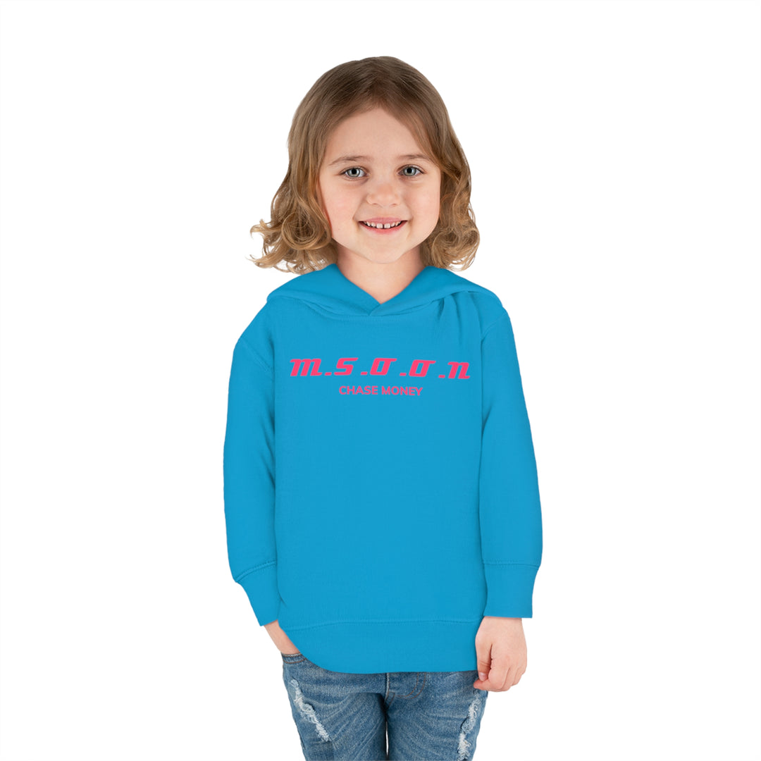 MSOON Toddler Pullover Fleece Hoodie (pink Lettering)