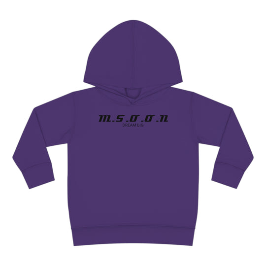 MSOON Toddler Pullover Fleece Hoodie (Black Lettering)