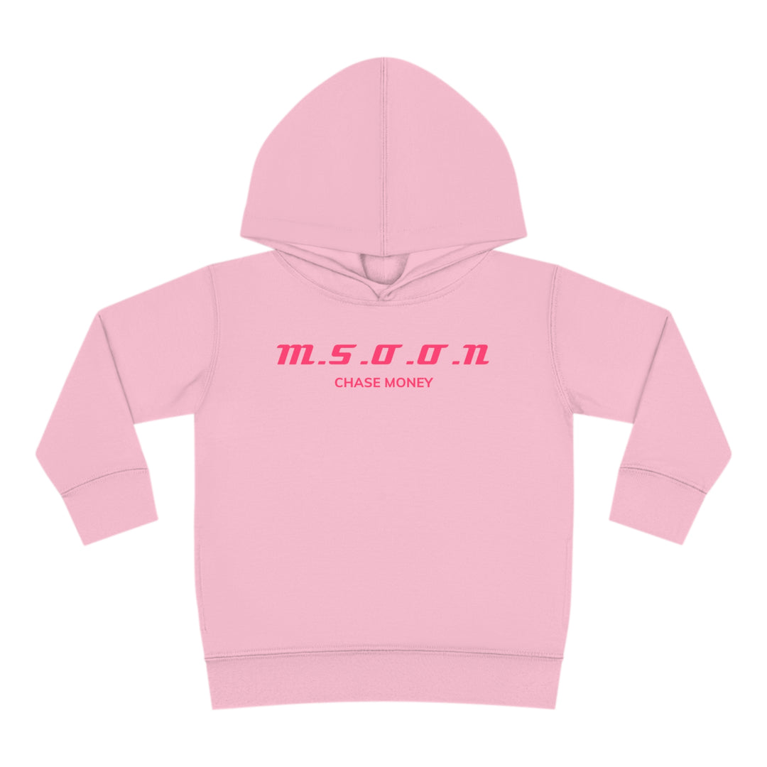 MSOON Toddler Pullover Fleece Hoodie (pink Lettering)