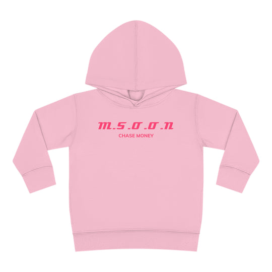 MSOON Toddler Pullover Fleece Hoodie (pink Lettering)