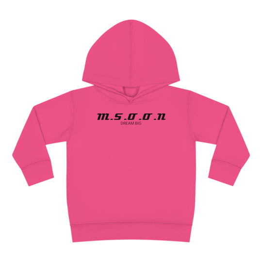 MSOON Toddler Pullover Fleece Hoodie (Black Lettering)