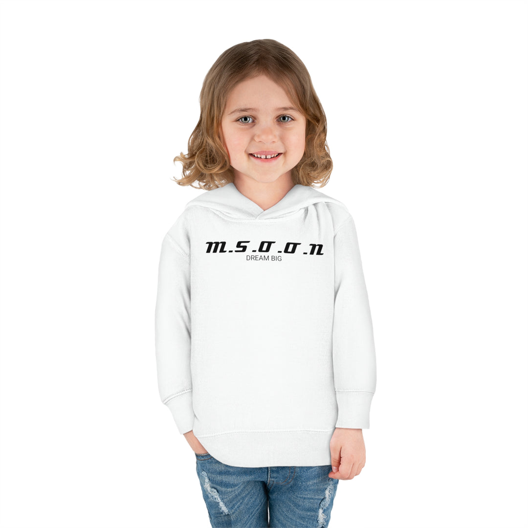 MSOON Toddler Pullover Fleece Hoodie (Black Lettering)