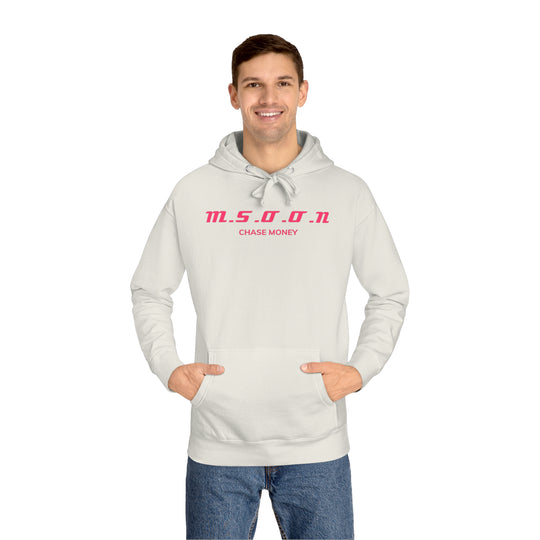 MSOON Unisex Fleece Hoodie (Pink Lettering)