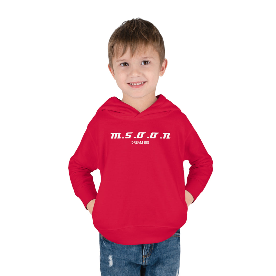 MSOON Toddler Pullover Fleece Hoodie (White Lettering)