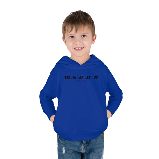 MSOON Toddler Pullover Fleece Hoodie (Black Lettering)