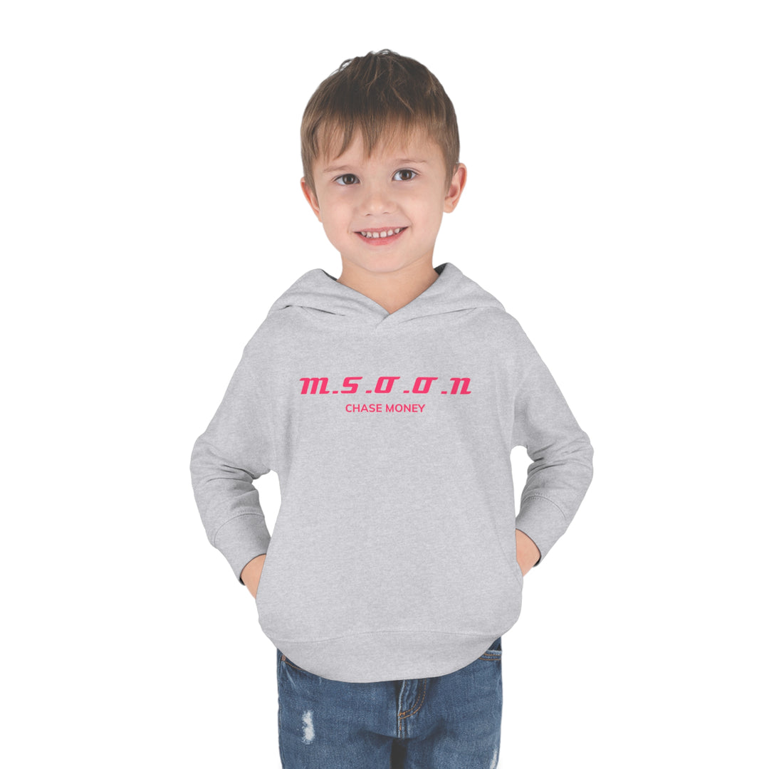 MSOON Toddler Pullover Fleece Hoodie (pink Lettering)