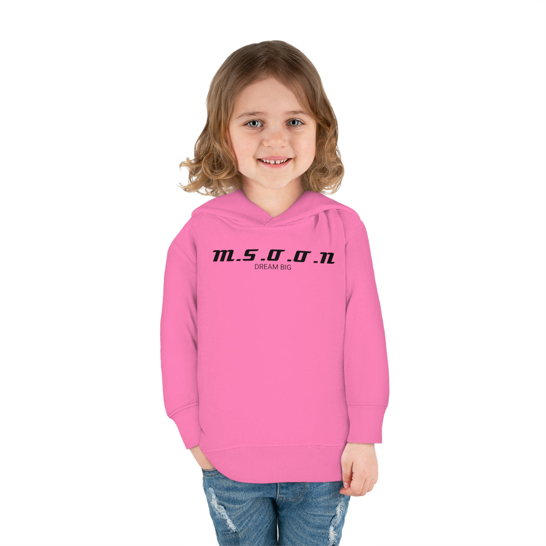 MSOON Toddler Pullover Fleece Hoodie (Black Lettering)