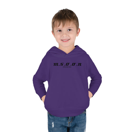 MSOON Toddler Pullover Fleece Hoodie (Black Lettering)