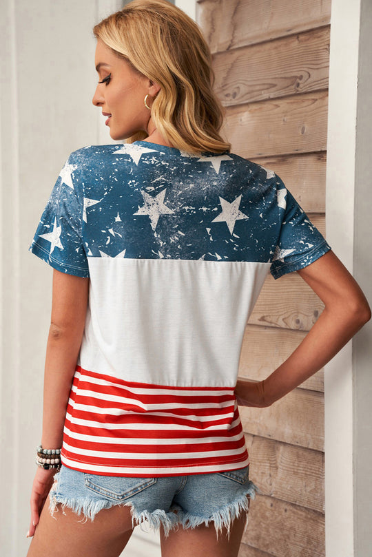 Stars and Stripes Slogan Graphic Tee