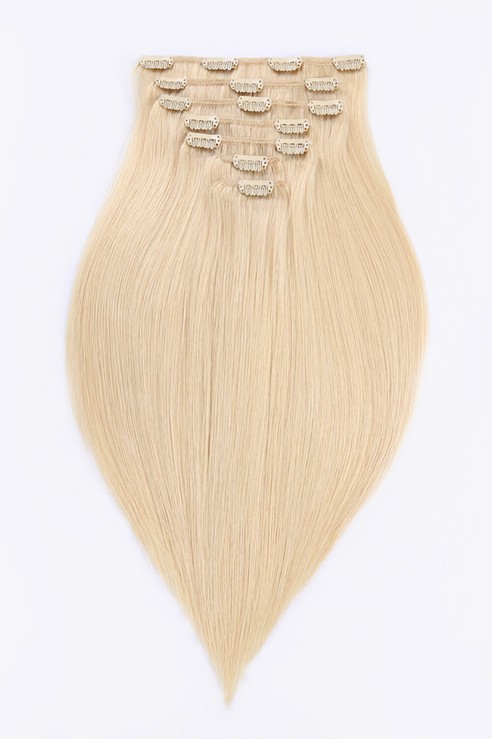 16" 110g Clip-in Hair Extensions Indian Human Hair in Blonde