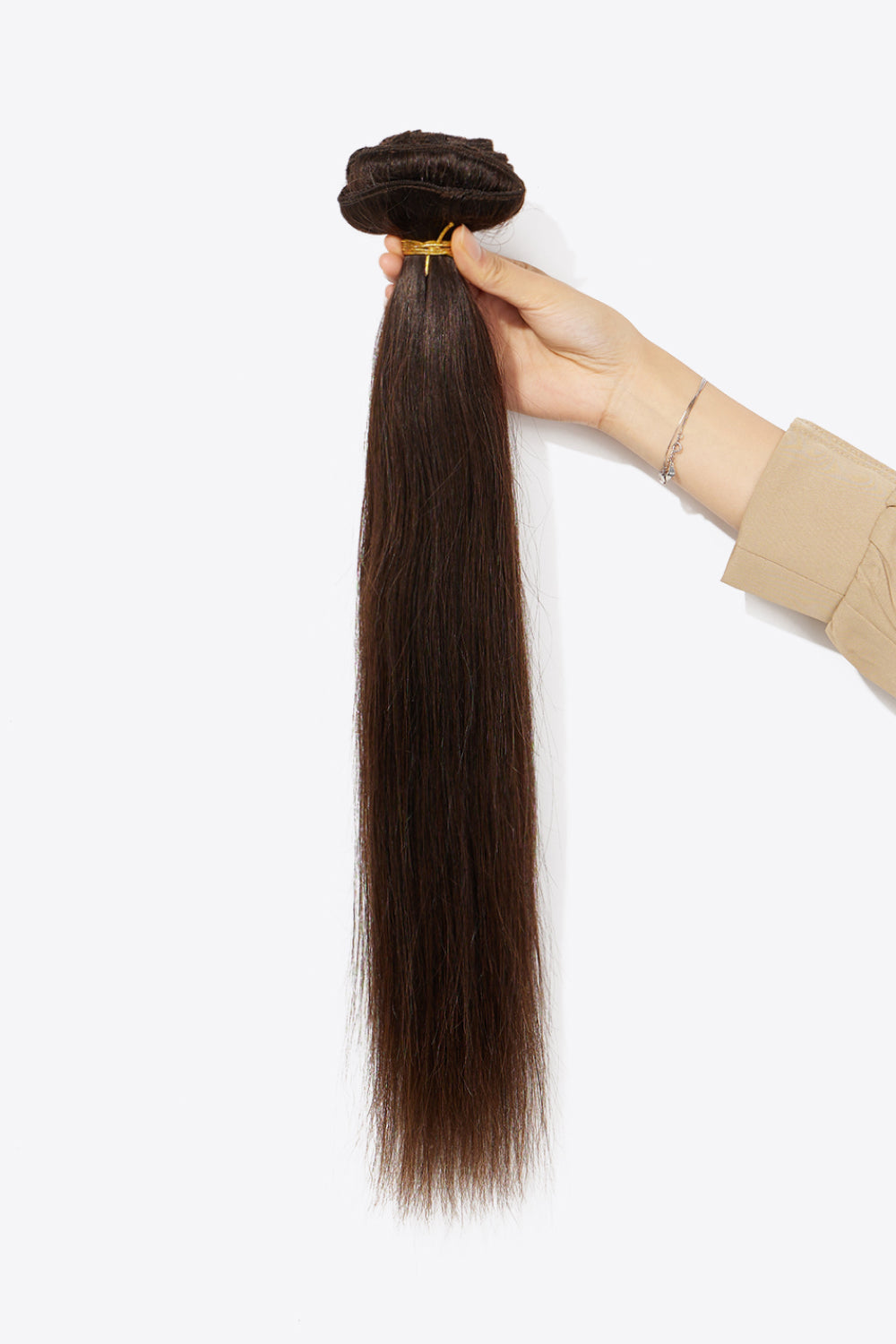 18" 200g #2 Natural Clip-in Hair Extension  Human Hair