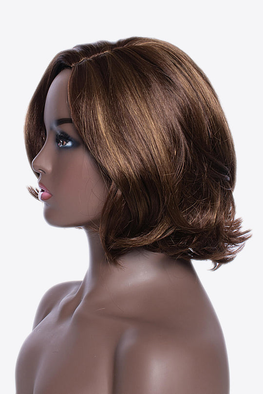 Full Machine Short Wave Bobo Wigs in Brown 10''