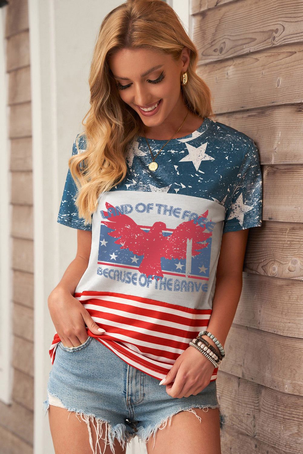 Stars and Stripes Slogan Graphic Tee