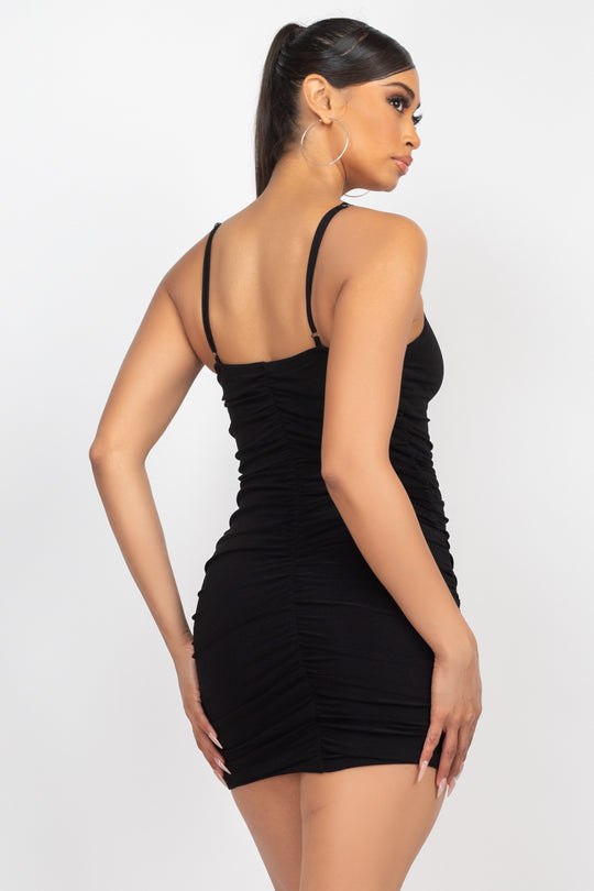 Shirred Bodycon Cami Dress