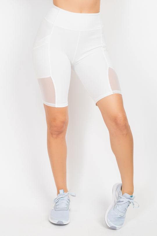 Racerback Mesh Top & Activewear Shorts Set