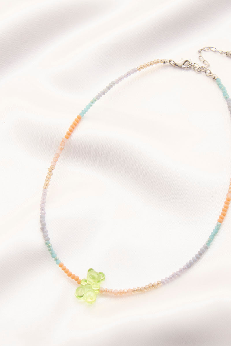 Gummy Bear Charm Beaded Necklace