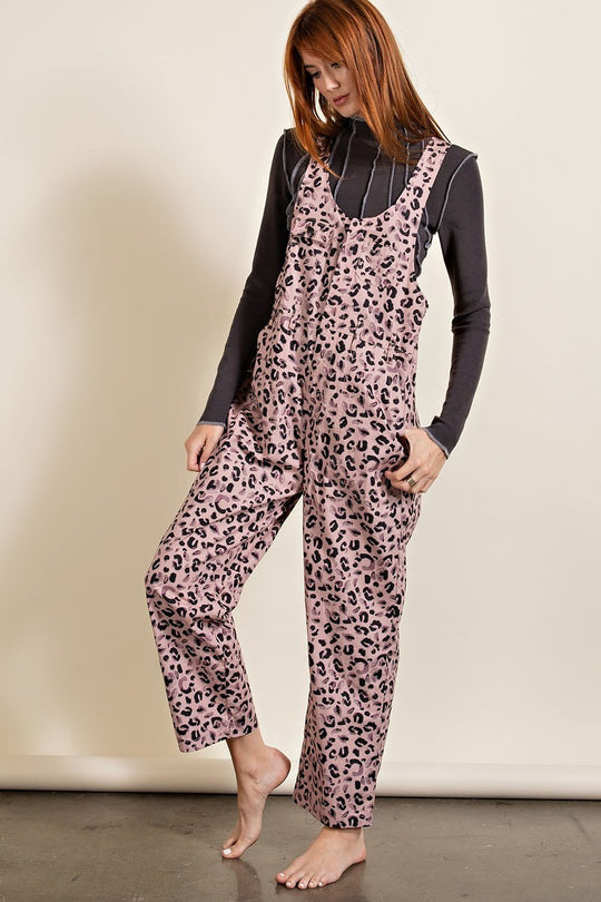 Animal/leopard Printed Jumpsuit