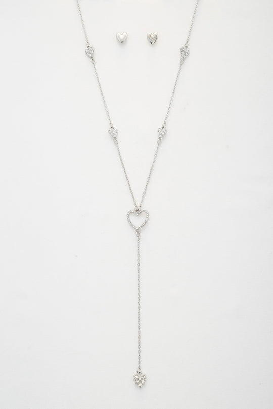 Heart Y Shape Metal Necklace