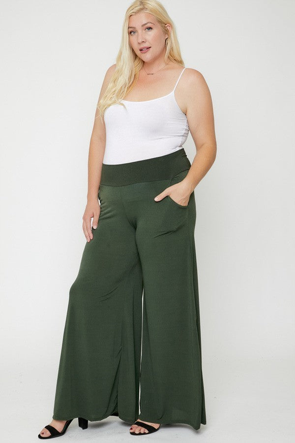 High waist palazzo pants