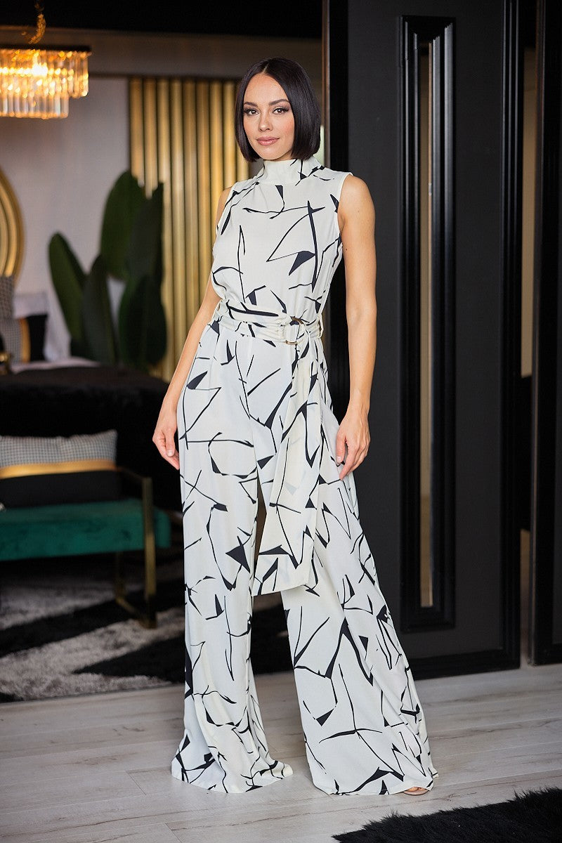 Print Fashion Woven Jumpsuit