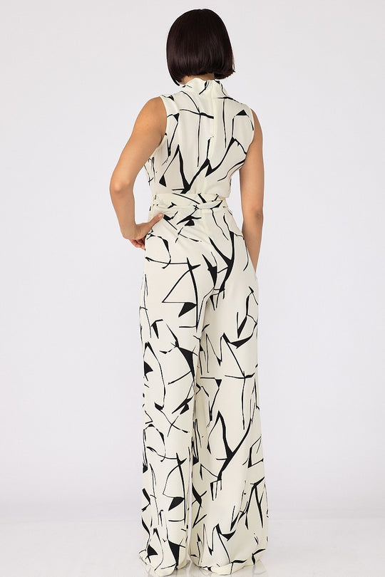 Print Fashion Woven Jumpsuit