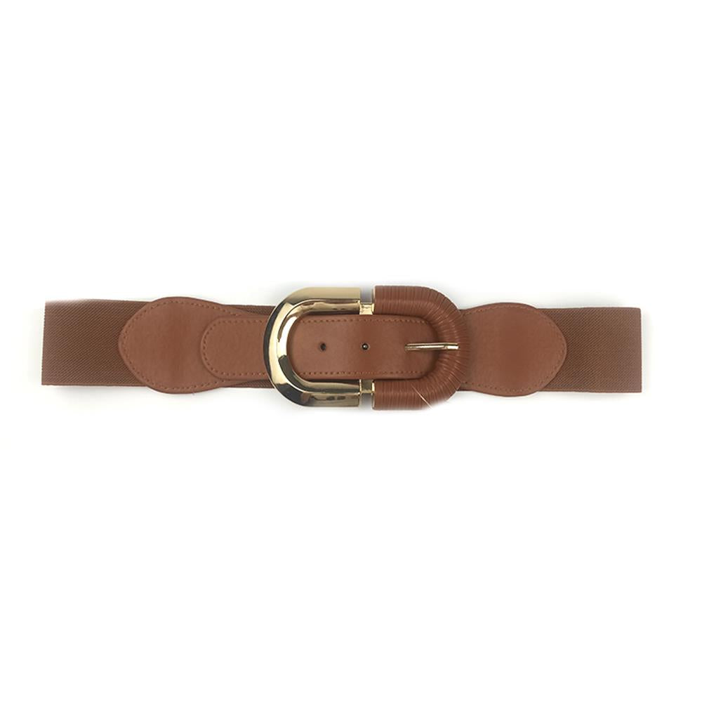 Oval Buckle Elastic Belt