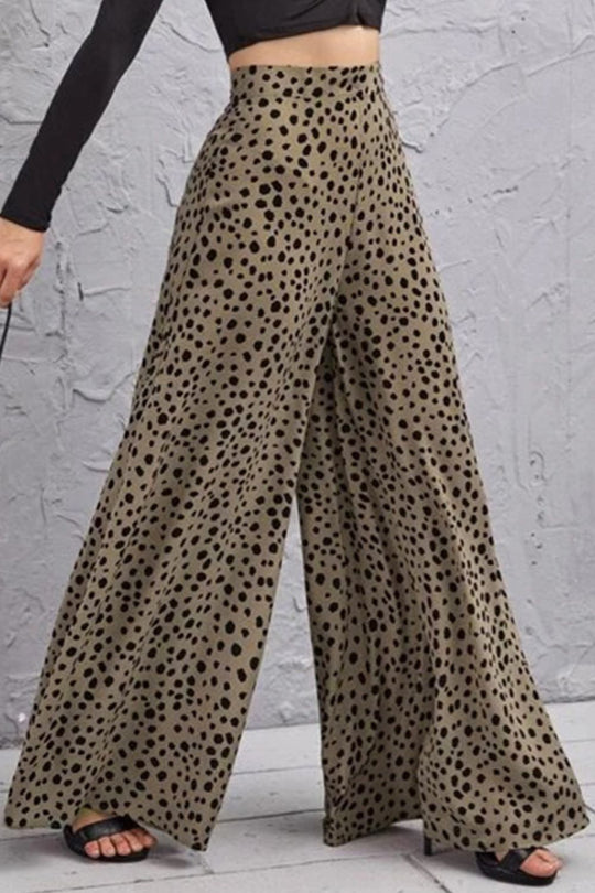 Animal Print High-Rise Culottes