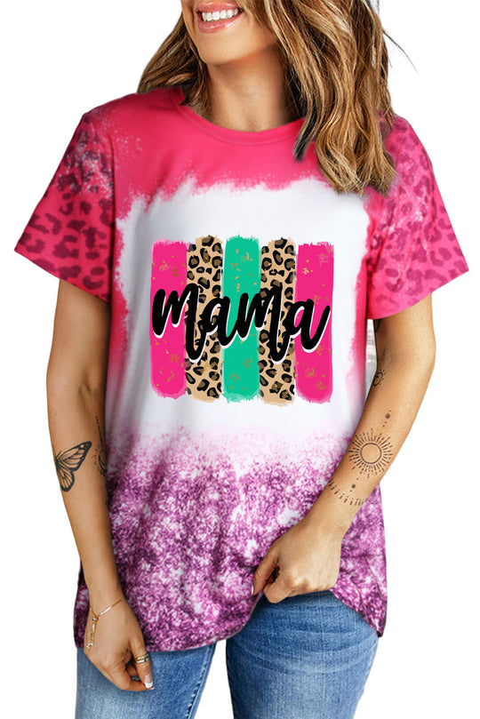 Printed MAMA Graphic Round Neck Tee